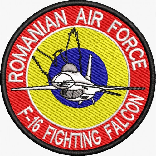 ECUSON / EMBLEMA - Pilot F-16 FIGHTING FALCON Romanian Air Force TRICOLOR